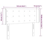 vidaXL Tête de lit à LED Marron foncé 103x16x78/88 cm Tissu