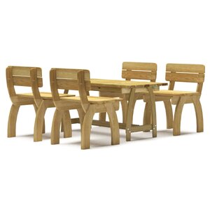 vidaXL Ensemble à manger de jardin 5 Pièces Bois de pin imprégné