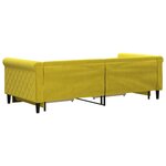 vidaXL Lit de jour avec gigogne et tiroirs jaune 90x200 cm velours