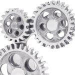 Serre-livres vidaXL 2 Pièces Argent 10x10x22 cm Aluminium Cog