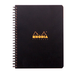 Cahier à spirale 'Note Book' A5 quadrillé 5x5 noir RHODIA