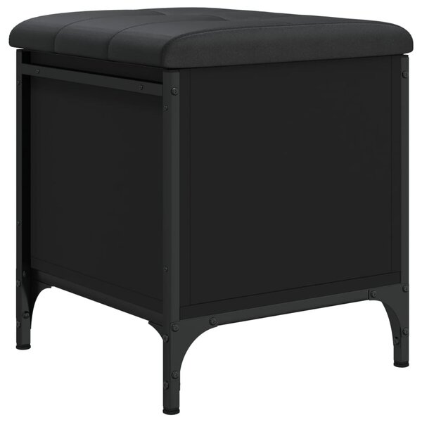 vidaXL Banc de rangement noir 42x42x45 cm bois d'ingénierie
