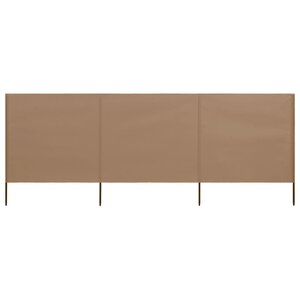 vidaXL Paravent 3 panneaux Tissu 400 x 160 cm Taupe