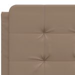 vidaXL Lit avec matelas cappuccino 160x200 cm similicuir