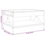 vidaXL Table basse avec LED infini sonoma gris 70x50x38 cm