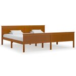 vidaXL Cadre de lit Marron miel Bois de pin massif 200x200 cm