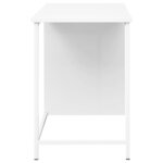 Bureau table poste de travail meuble d'ordinateur informatique étude industriel avec tiroirs 105 x 52 x 75 cm Acier blanc 02_0023864