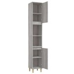 vidaXL Armoire de bain sonoma gris 30x30x190 cm bois d'ingénierie