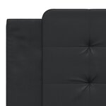 vidaXL Lit avec matelas noir 180x200 cm similicuir