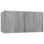 vidaXL Armoires TV suspendues Sonoma gris 2 Pièces 60x30x30 cm Bois