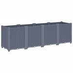 vidaXL Jardinière gris 160x40x53 cm polypropylène