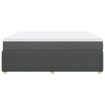 vidaXL Sommier à lattes de lit avec matelas Gris foncé 200x200cm Tissu