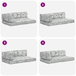 vidaXL Coussin de canapé palette Gris clair Tissu Patchwork