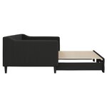 vidaXL Lit de jour avec lit gigogne noir 90x200 cm tissu