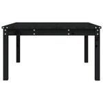 vidaXL Table de jardin noir 82 5x82 5x45 cm bois massif de pin