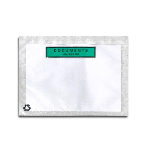 Lot de 100 pochettes documents ci-inclus paper-list a5