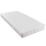 Vidaxl lit avec led et matelas gris foncé jute 180 x 200 cm