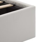 vidaXL Cadre de lit à rangement avec LED blanc similicuir 100x200 cm