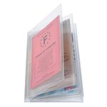 Etui De Protection Multi-cartes 4 Volets Pvc Lisse 20/100e - Cristal - X 10 - Exacompta