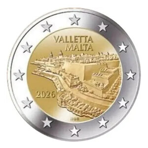 2 euros commémorative Malte 2026 UNC - La Valette.