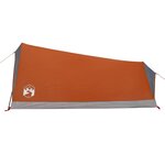 vidaXL Tente de camping 2 personnes gris et orange imperméable