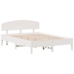 vidaXL Cadre de lit sans matelas blanc 120x200 cm bois de pin massif