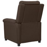 vidaXL Fauteuil électrique de massage Marron foncé Tissu