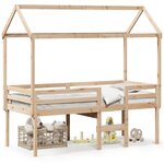 vidaXL Lit haut sans matelas 90x190 cm bois de pin massif