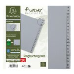 Intercalaires Imprimés Alphabétiques Pp Recyclé Gris A-z (alphabet Allemand) - 20 Positions - 2/3 A4 - Gris - X 25 - Exacompta