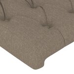 vidaXL Tête de lit avec oreilles Taupe 147x23x118/128 cm Tissu