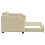 vidaXL Lit de jour avec lit gigogne crème 80x200 cm tissu