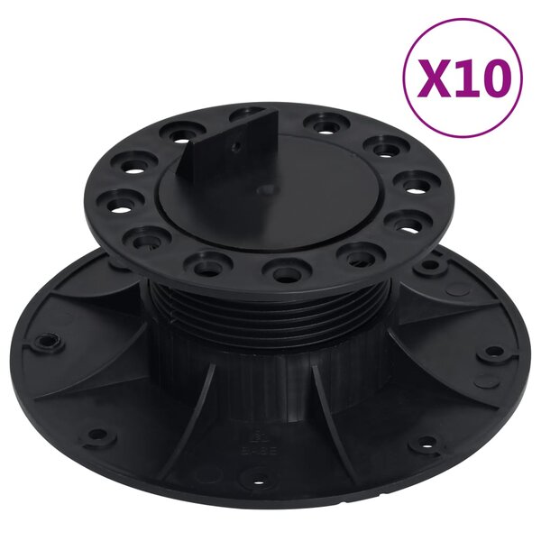 vidaXL Pieds de terrasse réglables 10 Pièces 60-88 mm