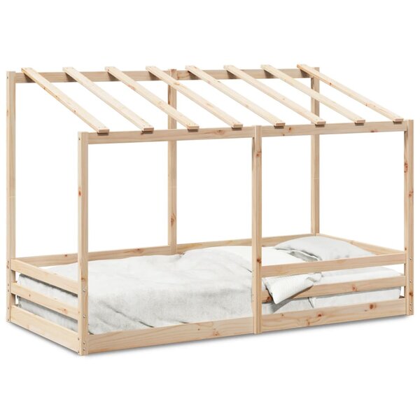 vidaXL Lit pour enfants avec toit 80x200 cm bois massif de pin