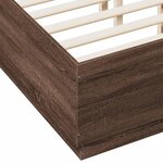 vidaXL Cadre de lit chêne marron 120x190 cm bois d'ingénierie