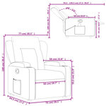 vidaXL Fauteuil inclinable Rouge Similicuir