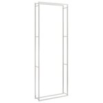 vidaXL Portant de bois de chauffage 110x28x312 cm acier inoxydable