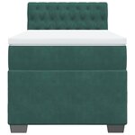 vidaXL Sommier à lattes de lit avec matelas Vert foncé 100x200 cm