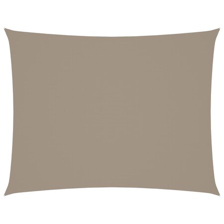 vidaXL Voile de parasol tissu oxford rectangulaire 6x8 m taupe