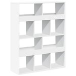 vidaXL Cloison de séparation blanc 100x33x125 5 cm bois d'ingénierie