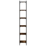 vidaXL Bibliothèque 6 niveaux chêne fumé 40x30x188cm bois d'ingénierie