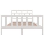 vidaXL Cadre de lit Blanc Bois de pin massif 160x200 cm