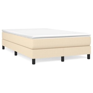 vidaXL Cadre de lit Crème 120 x 200 cm Tissu