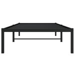vidaXL Cadre de lit métal noir 90x190 cm