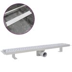 vidaXL Drain de douche linéaire 730 x 140 mm Acier inoxydable