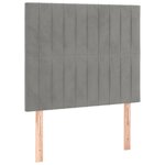 vidaXL Cadre de lit avec tête de lit Gris clair 90x200 cm Velours