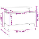 vidaXL Table basse Blanc brillant 90x44 5x45 cm Bois d'ingénierie
