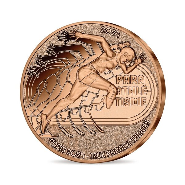 Jeux Paralympiques de Paris 2024 Monnaie de 1/4€ - Sports Para athlétisme