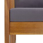 vidaXL Salon de jardin 2 Pièces avec coussins bois d'acacia solide