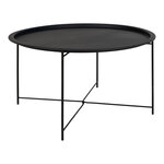 Table basse en acier noir Ø 75 x 43 cm