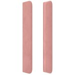 vidaXL Tête de lit avec oreilles Rose 163x16x118/128 cm Velours